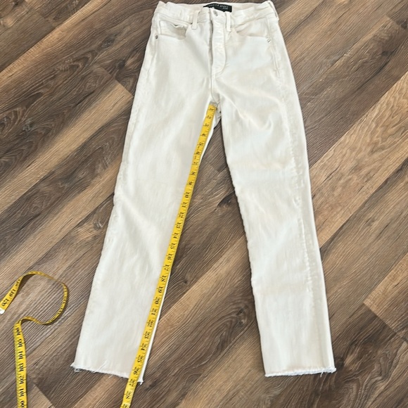 Veronica Beard Ryleigh High Rise Slim Straight Jeans Ecru Size 26/2 off white - Picture 15 of 16